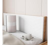 APMOE Anticolisión Acolchado Pared de Esponja Autoadhesivo - Multiusos Protector Pared Cama Niños Autismo, Espuma para Tapizar Paneles Decorativos para Pared DIY Cortable para Tatami(Blanco,30x200cm)