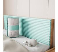 APMOE Anticolisión Acolchado Pared de Esponja Autoadhesivo - Multiusos Protector Pared Cama Niños Autismo, Espuma para Tapizar Paneles Decorativos para Pared DIY Cortable para Tatami(Verde,20x200cm)