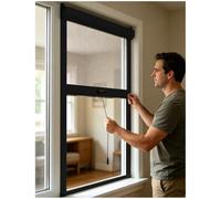 APMOE Mosquitera Ventana Enrollable con Aluminio Marco, Enrollables Correderas Mosquiteras para Ventanas, Mosquitera a Medida para Ventana Corredera, Rede Mosquiteira