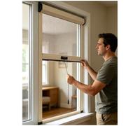 APMOE Mosquitera Ventana Enrollable con Aluminio Marco, Enrollables Correderas Mosquiteras para Ventanas, Mosquitera a Medida para Ventana Corredera, Rede Mosquiteira