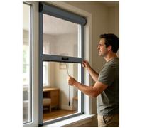 APMOE Mosquitera Ventana Enrollable con Aluminio Marco, Enrollables Correderas Mosquiteras para Ventanas, Mosquitera a Medida para Ventana Corredera, Rede Mosquiteira