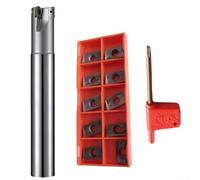 APMT1604 - 10 insertos de carburo para 400R C25-25-150L, soporte de fresa de cara indexable, herramienta de giro D25mm 90° 2F con bloqueo de tornillo, aleación S