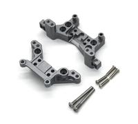 APMXQWIL Piezas para Coches RC Compatible con MJX H16 16207 16208 16209 16210 1/16 RC Car Upgrade Parts Accesorios 2 Piezas Torre De Amortiguación Delantera Y Trasera De Metal(Gray)