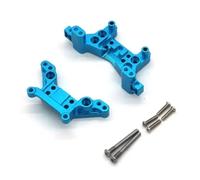 APMXQWIL Piezas para Coches RC Compatible con MJX H16 16207 16208 16209 16210 1/16 RC Car Upgrade Parts Accesorios 2 Piezas Torre De Amortiguación Delantera Y Trasera De Metal(Blue)