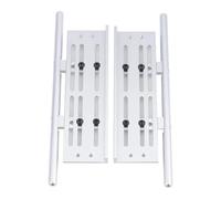 APMXQWIL Piezas para Coches RC Compatible con SCX10 para TRX4 Piezas De Actualización para Coche RC Crawler 1/10: 2 Deslizadores, Parachoques Delantero, Estribo Lateral Ajustable(Silver)