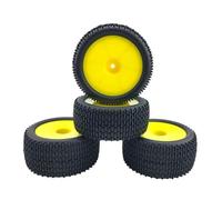 APMXQWIL Piezas para Coches RC Compatible con Tamiya DF02 DF03 para TT02B 1/10 RC Control Remoto Coche Tracción En Las Cuatro Ruedas Neumáticos Todoterreno(Yellow)