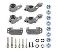 APMXQWIL Piezas para Coches RC Compatible con Traxxas 2WD para Slash para Stampede para Rustler 1/10 RC Coche Piezas Kit Bloques De Avance Bloques De Dirección Portamozas(Gray)