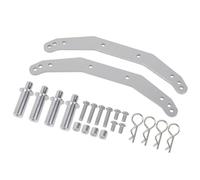 APMXQWIL Piezas para Coches RC Compatible con Traxxas para Slash 4X4 para Stampede 4X4 para VXL 1/10 Piezas De Modificación para Mejora De Coche RC, Soportes De Carrocería De Aluminio(Silver)