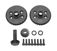 APMXQWIL Piezas para Coches RC Compatible con Traxxas para Slash 4x4 para Stampede para Rustler HQ727 Piezas De Engranaje Diferencial De Acero Juego De Engranajes De Salida 13T 37T 6882 5379