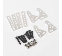 APMXQWIL Piezas para Coches RC Compatible con Traxxas para TRX4 para TRX6 para Axial para SCX10 II D90 D110 90046 90047 1/10 Coche Trepador De Control Remoto Soporte Amortiguador Doble(Silver)