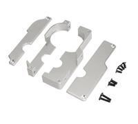 APMXQWIL Piezas para Coches RC Compatible con WLtoys 144010 144010-01 144010-02 124017 124017-16 124017-18 124019 1/14 1/12 Piezas Upgrade Coche RC Caja Cambios Metal(Silver)