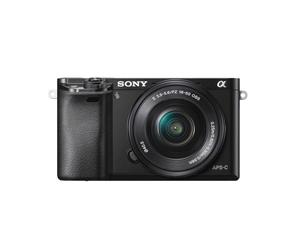 APN - SONY - A6000 - 16-50mm retráctil - Sensor de 24,3 MP APS-C - Visor OLED Tru-Finder