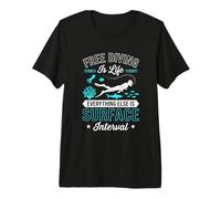 Apnea es Vida Todo lo demás es intervalo Superficial Camiseta Premium