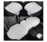 APNWVFO Coche Fundas Asientos Cojín para Asiento Coche Ventilación Cómodo Absorción Sudor Cojín Coche Accesorios Asiento Trasero Individual Dividido(3pcs White A)