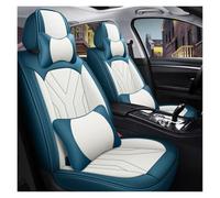 APNWVFO Coche Fundas Asientos para Geely Todos Los Modelos para Geometry C para Atlas para Coolray para Emgrand EC7 para Tugella Cubierta Asiento Coche(Blue White 5 Seat-B)