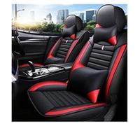 APNWVFO Coche Fundas Asientos para Jaguar para XF para F-Pace para E-Pace para I-Pace para X-Type para XE para XJ para XK Cubierta Asiento Cobertura Completa(Black Red 5 Seat-B)