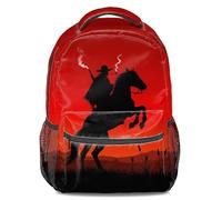 Apocalypse Wild West Storm Night Rider Mochila estampada, mochila unisex con patrón 3D para hombres, mujeres y niños, Color4, L