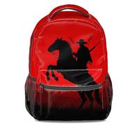 Apocalypse Wild West Storm Night Rider Mochila estampada, mochila unisex con patrón 3D para hombres, mujeres y niños, Color5, L