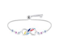 Apocalyptic-K Pulsera infinita de plata de ley 925, ajustable