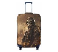 Apocalyptic Skull Soldier - Fundas protectoras elásticas para equipaje de 45,7 a 81,3 cm, Black, S