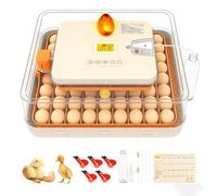 APODESS Incubadora de 56 huevos, incubadora para incubar huevos con recarga de agua automática externa, girador automático, vela LED, control de temperatura, incubadora para incubadora para incubar