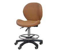 APOIUO Taburete Auxiliar Tipo Silla De Montar con Brazo Giratorio Y Respaldo Ergonómico, Taburete Tipo Silla De Montar con Respaldo Curvo, Taburete Giratorio Tipo Silla(A)
