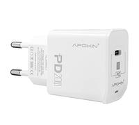 APOKIN Cargador USB C PD 20W Compatible con iPhone, Enchufe de Carga Ultra Rápida PD 3.0 Enchufe para Samsung, Xiaomi, Realme, OPPO, Huawei Sin Cable