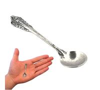 APOLEEA Cuchara de sal pequeña de plata de ley 925, cuchara redonda pulida de alta calidad de 5,6 cm, mango de hermoso diseño, regalo para entusiastas culinarios