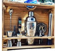 APOLLINER:Kit de Cocteleria,Kit Barman,Set de Cocteleria,Set Cocteleria Profesional,Juego de Coctelera,Cocktail Kit,Coctelera 16 Piezas,Coctelería Kit,Elegante Caja de Regalo para Mujer y Hombre.