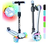 Apollo KidsPro 4 Patinete Niño | Patinete Niña Plegable | Patinete 3 Ruedas Ajustable en Altura | Scooter para Niños de 3 Años | Patinete Infantil con Ruedas LED