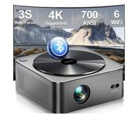 Apollo P40 Proyector Full HD 1080P 4K de Cine en Casa con Enfoque Automático y Corrección Trapezoidal 6D, 5G WiFi, Bluetooth 5.1, LCD, 700 Lúmenes ANSI