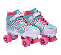 Apollo Patines 4 Ruedas con Bota Blanda Disco Roller - Patines Niña y Patines Niña, Adolescentes y Adultos - Cómodos Patines de 4 Ruedas Mujer - Tallas 31 a 32