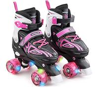 Apollo Patines 4 Ruedas Super Quad X Pro - patín para Niños y Adolescentes - Patines de Ruedas LED - Cómodos para Niña o Niño, Ideales para Principiantes