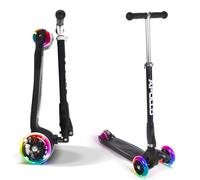 Apollo Patinete 3 Ruedas Kids Whiz LED - Para Niño y Niña - Plegable Con Manillar de Altura Ajustable - Ruedas LED Ideal Para Niños a Partir de 3 Años