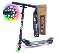 Apollo Patinete Niño LED Moonracer - Patinete Urbano con Suspensión - Patinete Evolutivo Plegable para Niños de 4+ - Patinetes para Niños de Altura Ajustable - Patinete Deportivo