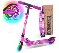 Apollo Patinete Niño LED Moonracer - Patinete Urbano con Suspensión - Patinete Evolutivo Plegable para Niños de 4+ - Patinetes para Niños de Altura Ajustable - Patinete Deportivo