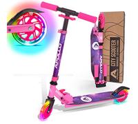 Apollo Patinete Niño LED Moonracer - Patinete Urbano con Suspensión - Patinete Evolutivo Plegable para Niños de 4+ - Patinetes para Niños de Altura Ajustable - Patinete Deportivo
