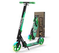 Apollo Phantom Pro Patinete Urbano - Ruedas LED XXL 200mm, Plegable y Regulable en Altura, Patinete Adulto y niños Desde 6 años, hasta 100 kg, City Scooter