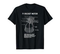 Apollo Saturn V F-1 motor de cohetes espacial Plano Camiseta