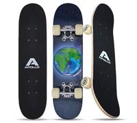 Apollo Skateboard Niño, Monopatín Niño con Cojinetes ABEC 3 y Ejes de Aluminio, Skate Completo con Diseños Geniales, Monopatines para Niños a Partir de 3 Años