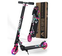 Apollo Skyracer City Roller con Ruedas LED | Patinete para niños de 6 años | Patinete de Ciudad con suspensión | Regulable en Altura
