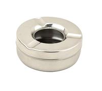 apollo THE HOUSEWARES BRAND Cenicero SS Resistente al Viento RND, Plateado