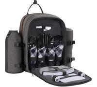 Apollo Walker Mochila de pícnic para 4 con Manta Gris