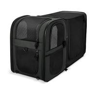 Apollo Walker Mochila expandible para gatos y perros, mochila para mascotas, suave y plegable, color negro