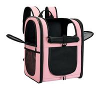apollo walker Mochila para perros y gatos para mascotas pequeñas (capacidad de carga 2-15kg) - Bolso para perros con respaldo acolchado y malla transpirable para mascotas para senderismo, viajes, rosa