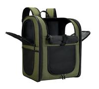 APOLLO WALKER Mochilas para Gatos y Mochilas Perros, para Mascotas Gato Pequeñas (Capacidad de Carga: 5-12 kg, 32 L x 30 W x 42 H),Transportin Gato,Ideal Senderismo Viajes al Aire Libre (Verde)