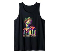 Apolo Dios De La Música Y Poesía Mitología Griega Retro Pop Art Camiseta sin Mangas