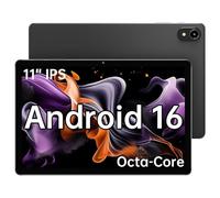 ApoloMedia Tablet de 11 pulgadas, Android 16 2026 con procesador Octa-core, 8 GB de RAM + 128 GB de ROM (expansión de 1 TB), batería de 7000 mAh, tableta grande HD IPS, WiFi 6 y BT5.0, compatible con