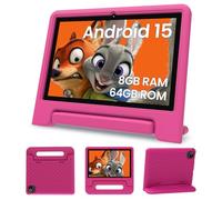 ApoloSignage Tablet Android 15 Kids 2025, pantalla HD de 10 pulgadas, procesador Octa-Core, 8 GB de RAM, 64 GB de ROM (expandible a 1 TB), con espacio para niños, controles parentales, batería de