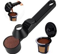 APOMNG Cucharón de café con embudo 2 en 1 Paquete de 2 Cucharas medidoras de 2 cucharadas para café molido Resina PP de grado alimenticio sin BPA Acabado para proteína té